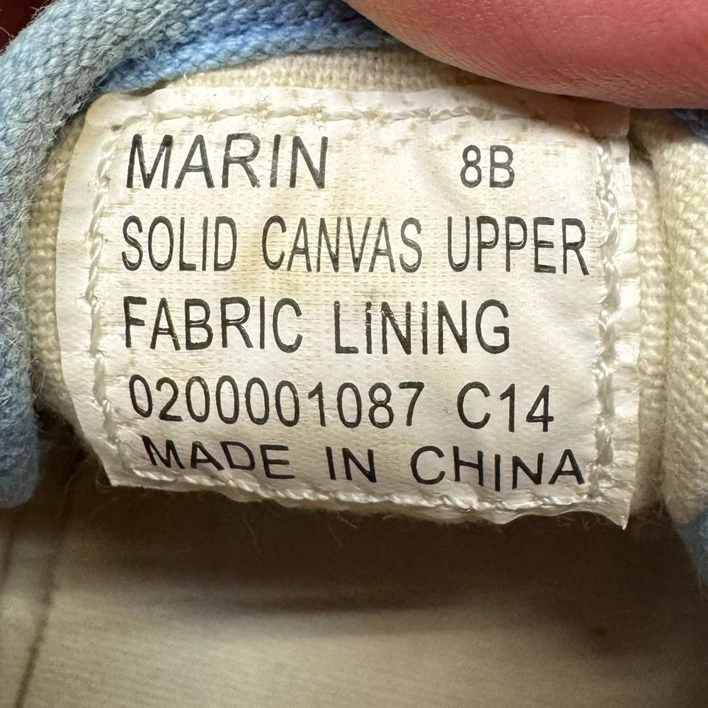 Polo Ralph Lauren Marin Blue Canvas Lace Up Sneaker‎ Size 8 Pony